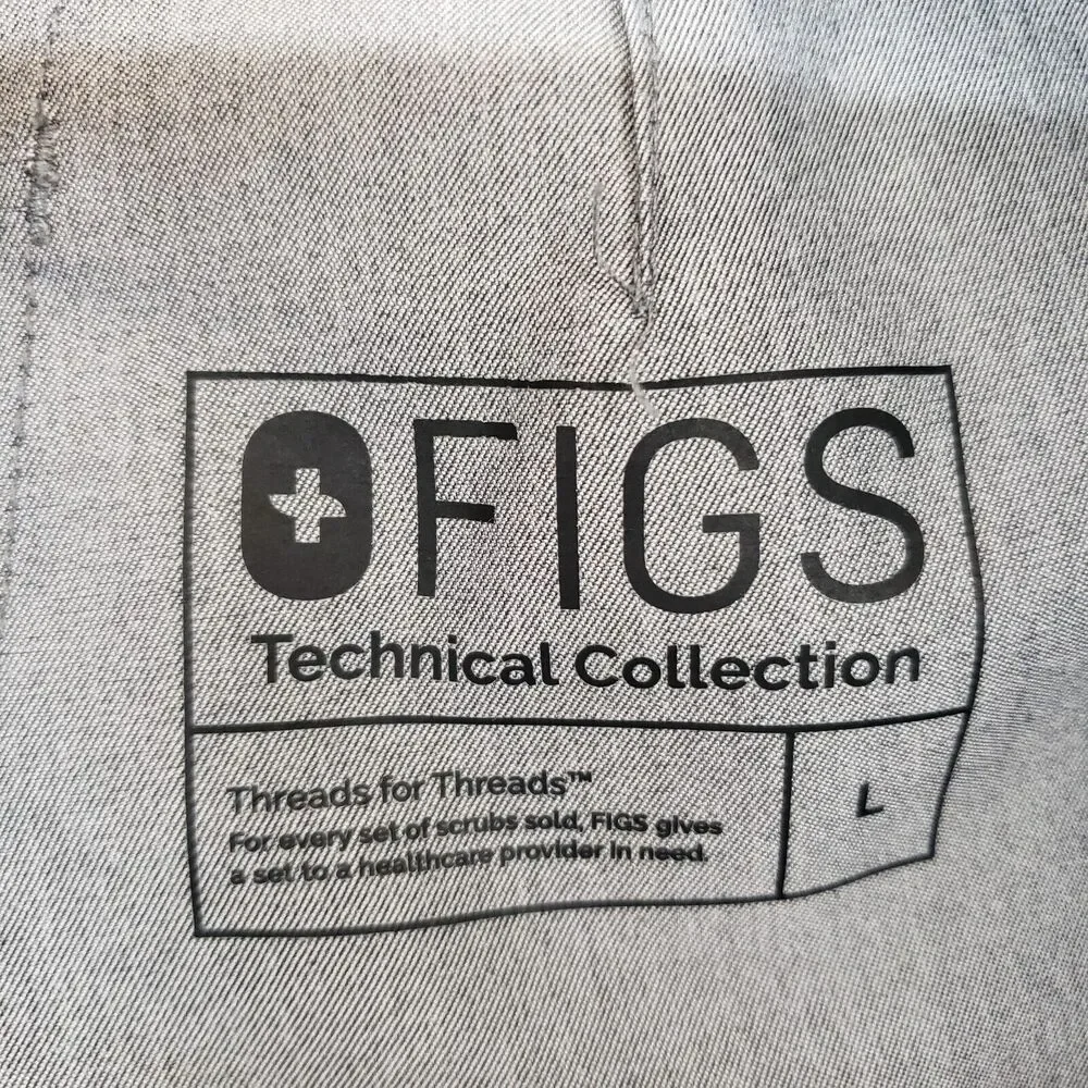Figs Technical Collection‎ Scrub Pants Size Large Gray Medical Uniform Nurse